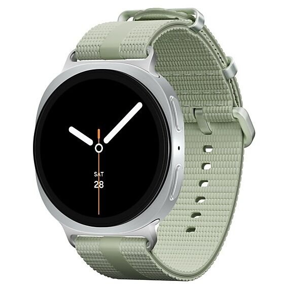 Galaxy Watch8 | 44 мм | 4G LTE | Silver | Athleisure/Sage | M/L, Размер ремешка : M/L, Тип ремешка : Athleisure, Размер корпуса : 44 мм, Подключение часов : Bluetooth / Wi-Fi + 4G LTE, Цвет ремешка: Sage, Цвет: Silver